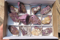 Natural Metallic Purpurite Cobbed Specimens x 12 From Erongo, Namibia