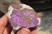 Natural Metallic Purpurite Cobbed Specimens x 12 From Erongo, Namibia