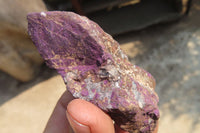 Natural Metallic Purpurite Cobbed Specimens x 12 From Erongo, Namibia