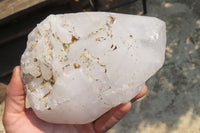 Natural Etched Clear Quartz Crystal Specimens x 2 From Madagascar