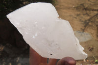 Natural Etched Clear Quartz Crystal Specimens x 2 From Madagascar