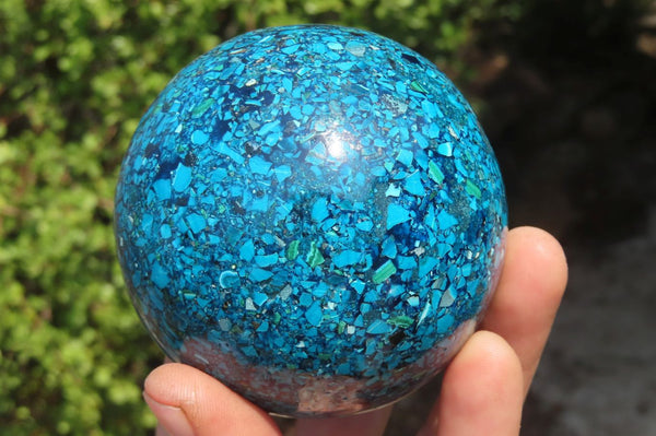 Polished Chrysocolla Conglomerate Sphere x 1 From Congo