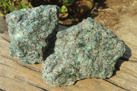 Natural Rare Emerald Mica In Matrix Cobbed Specimens x 2 From Mutoko, Zimbabwe