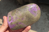 Polished Stichtite Standing Free Forms x 3 From Barberton, South Africa