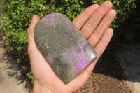 Polished Stichtite Standing Free Forms x 3 From Barberton, South Africa