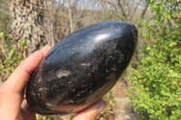 Polished Black Tourmaline Standing Free Form x 1 From Madagascar