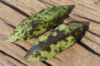 Polished Double Terminated Leopard Stone Points x 3 From Zimbabwe