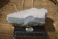 Natural Crystalline Blue Lace Agate Plates x 3 From Namibia