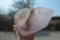 Polished Smokey Amethyst Window Quartz Point x 1 From Akansobe, Madagascar