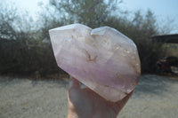 Polished Smokey Amethyst Window Quartz Point x 1 From Akansobe, Madagascar