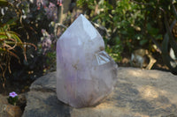 Polished Smokey Amethyst Window Quartz Point x 1 From Akansobe, Madagascar