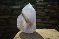 Polished Smokey Amethyst Window Quartz Point x 1 From Akansobe, Madagascar