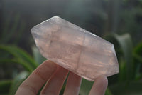 Polished Double Terminated Rose Quartz Points x 12 From Madagascar