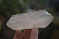 Polished Double Terminated Rose Quartz Points x 12 From Madagascar