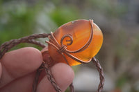 Hand Made Mixed Copper Wire Wrapped Pendants x 6 From Southern Africa