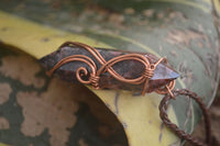 Hand Made Mixed Copper Wire Wrapped Pendants x 6 From Southern Africa