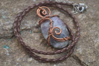 Hand Made Mixed Copper Wire Wrapped Pendants x 6 From Southern Africa