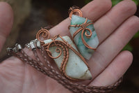 Hand Made Mixed Copper Wire Wrapped Pendants x 6 From Southern Africa