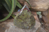 Polished "Dragons" Blood Stone Point x 1 From Tshipise, South Africa