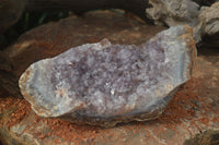 Natural Zululand Amethyst Geode Plate Specimens x 2 from Jozini, South Africa