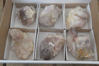 Natural Hematoid Quartz Clusters x 6 From Karoi, Zimbabwe