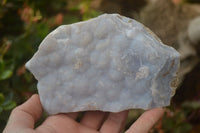 Natural Crystalline Blue Lace Agate Plates x 2 From Namibia