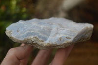 Natural Crystalline Blue Lace Agate Plates x 2 From Namibia