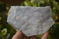 Natural Crystalline Blue Lace Agate Plates x 2 From Namibia