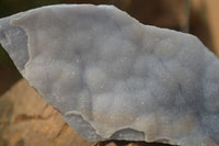 Natural Crystalline Blue Lace Agate Plates x 2 From Namibia