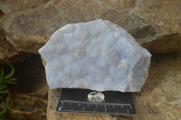 Natural Crystalline Blue Lace Agate Plates x 2 From Namibia