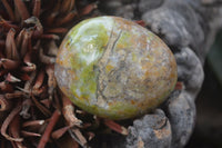 Polished Green Opal Palm Stones x 12 From Antsirabe, Madagascar