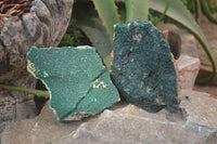 Natural Crystalline Malachite Specimens x 4 From Kasompe, Congo