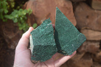 Natural Crystalline Malachite Specimens x 4 From Kasompe, Congo