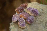 Natural Amethystos Amethyst Specimens x 70 From Kwaggafontein, South Africa