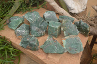 Natural Jade Cobbed Specimens x 12 From Swaziland