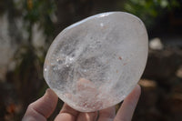 Polished Clear Quartz Standing Free Forms x 2 From Madagascar