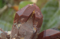 Natural Red Hematoid Quartz Clusters x 3 From Karoi, Zimbabwe