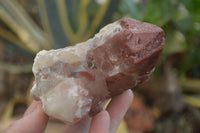 Natural Red Hematoid Quartz Clusters x 3 From Karoi, Zimbabwe