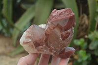 Natural Red Hematoid Quartz Clusters x 3 From Karoi, Zimbabwe