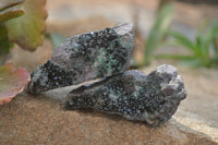 Natural Libethenite Crystals On Dolomite Matrix Specimens x 6 From Shituru, Congo