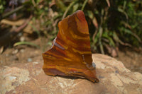 Polished On One Side Nguni Jasper Specimens x 3 From Prieska, South Africa