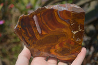 Polished On One Side Nguni Jasper Specimens x 3 From Prieska, South Africa