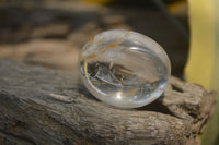 Polished Clear Quartz Palm Stones x 40 From Madagascar