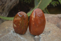 Polished Red Jasper Standing Free Forms x 6 From Madagascar