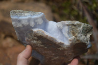 Natural Blue Lace Agate Specimens x 2 From Nsanje, Malawi