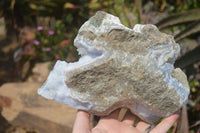 Natural Blue Lace Agate Specimens x 2 From Nsanje, Malawi