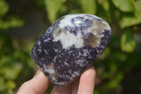 Polished Lepidolite Standing Free Forms x 3 From Zimbabwe