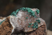 Natural Ball Malachite On Quartz Matrix Specimen x 1 From Kambove, Congo