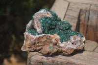 Natural Ball Malachite On Quartz Matrix Specimen x 1 From Kambove, Congo