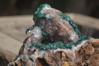 Natural Ball Malachite On Quartz Matrix Specimen x 1 From Kambove, Congo